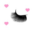 Long eyelashes on a white background. Symbol. Vector Royalty Free Stock Photo